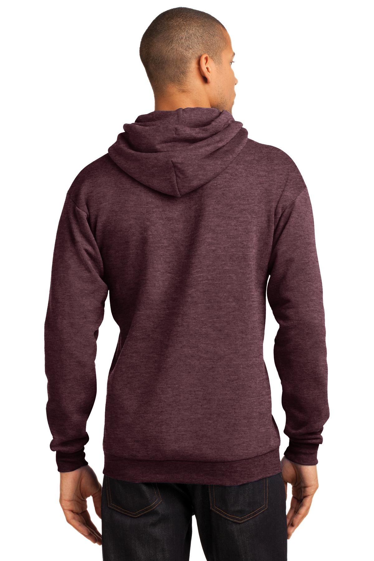 Unisex Core Fleece Pullover Hoodie - Heather Athletic Maroon