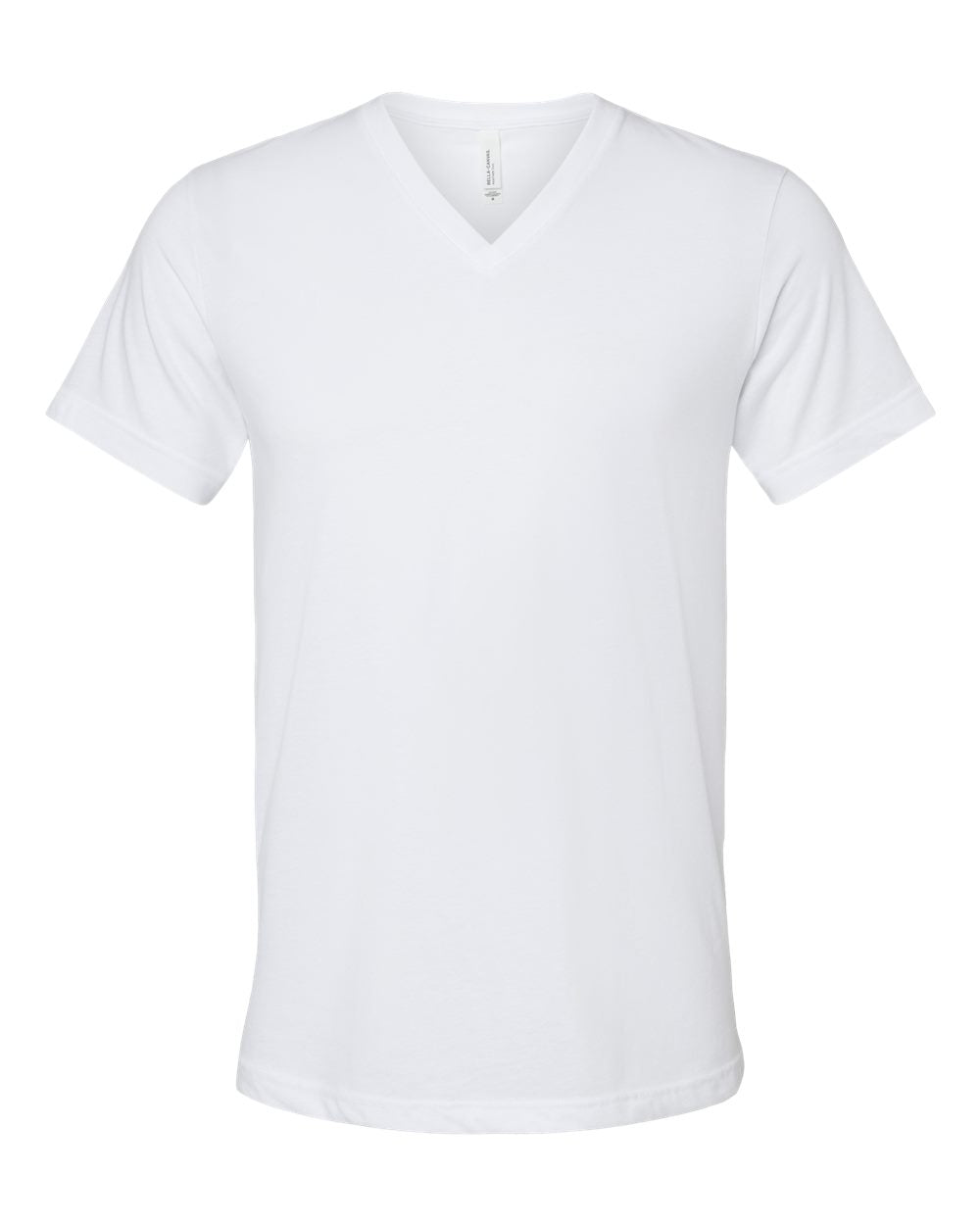 Unisex Jersey Short-Sleeve V-Neck T-Shirt - Solid White Blend