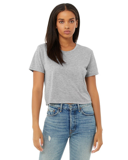 Women's Flowy Cropped T-Shirt - Heather Athletic