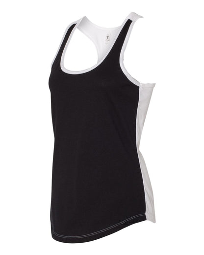 Women's Ideal Colorblock Racerback Tank - Black / White