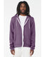 Bella + Canvas 3739 - Unisex Poly-Cotton Sponge Fleece Full-Zip Hoodie - Heather Team Purple