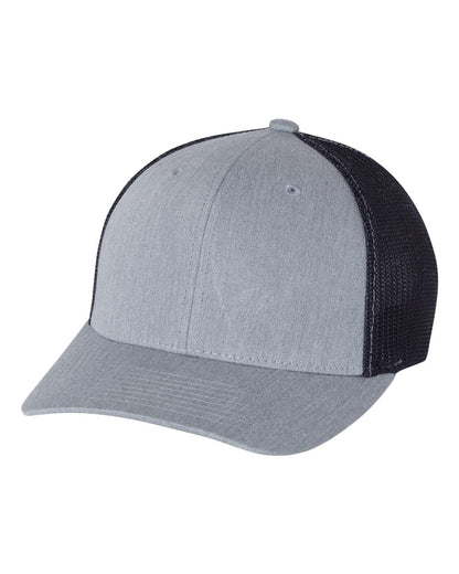 Fitted Trucker with R-Flex - Heather Gray / Navy