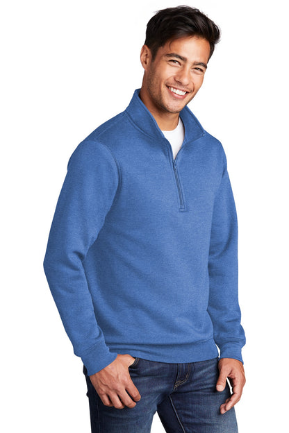 Unisex Core Fleece 1/4-Zip Pullover Sweatshirt - Heather Royal