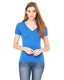 Bella + Canvas 8435 - Women's Triblend Short-Sleeve Deep V-Neck T-Shirt - True Royal Triblend