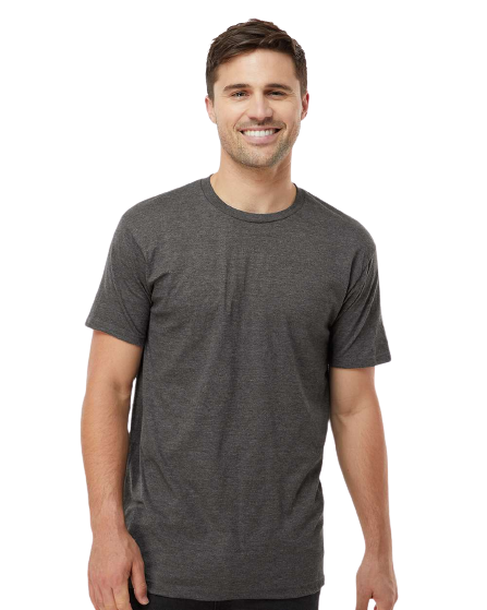 Unisex Heavyweight Tee - Heather Charcoal