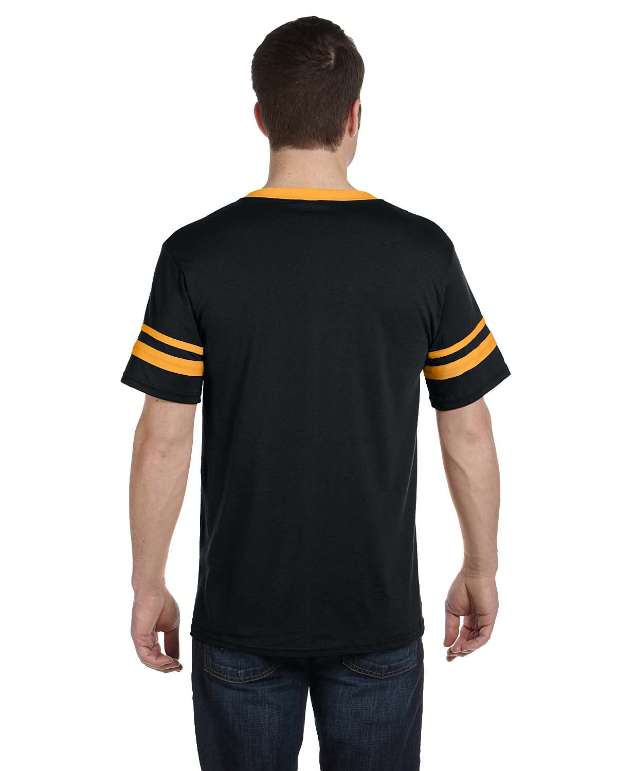 Unisex Sleeve Stripe Jersey - Black / Gold