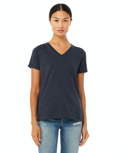 Women's Relaxed Jersey V-Neck T-Shirt - Heather Navy