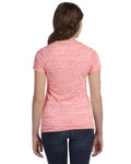 Women's Cotton/Polyester Tee - Red Marble