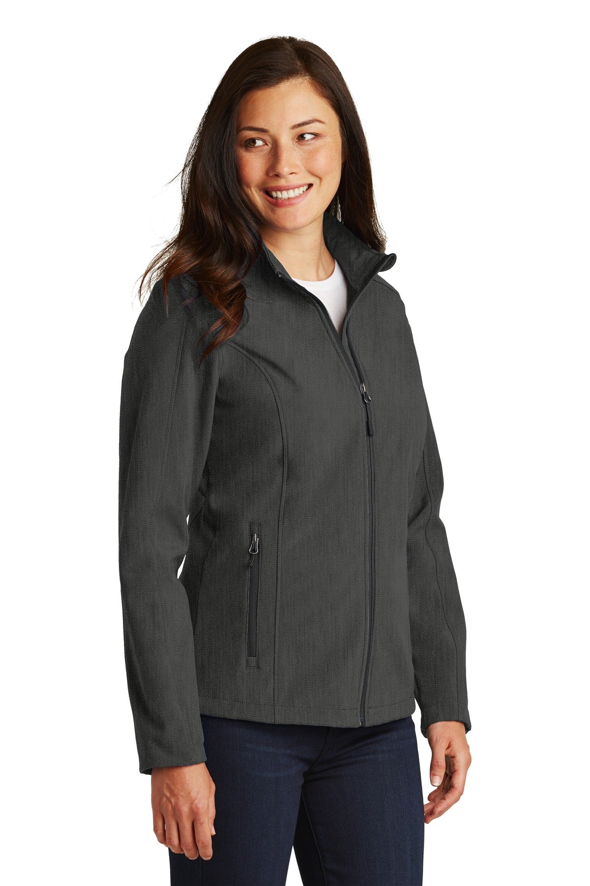 Women's Core Soft Shell Jacket - Black Charcoal Heather