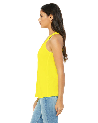 Women's Flowy Racerback Tank - Neon Yellow