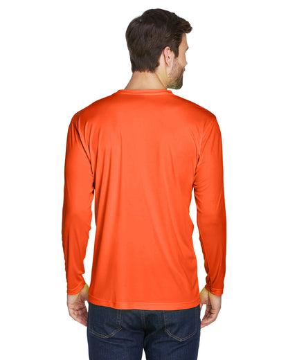 Unisex Cool & Dry Sport Long-Sleeve Performance Interlock T-Shirt - Bright Orange