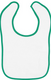 Rabbit Skins 1003 - Infant Contrast Trim Terry Bib - White / Kelly