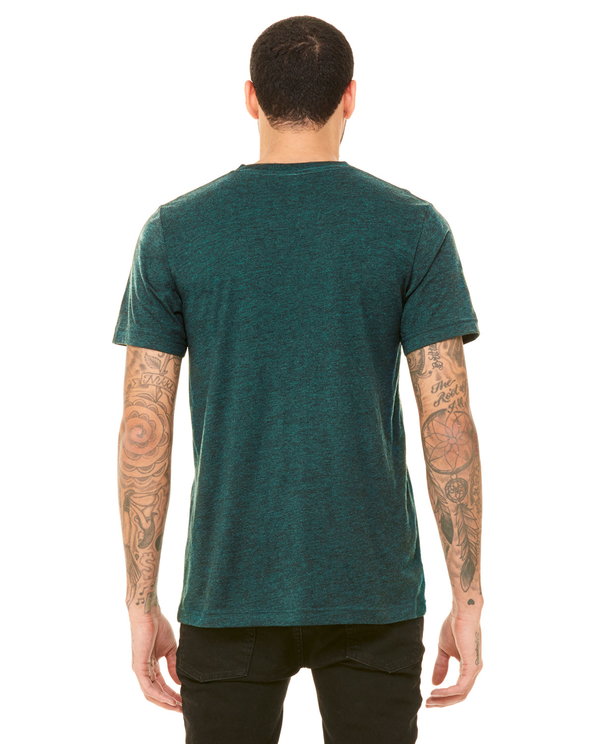 Unisex Triblend V-Neck T-Shirt - Emerald Triblend