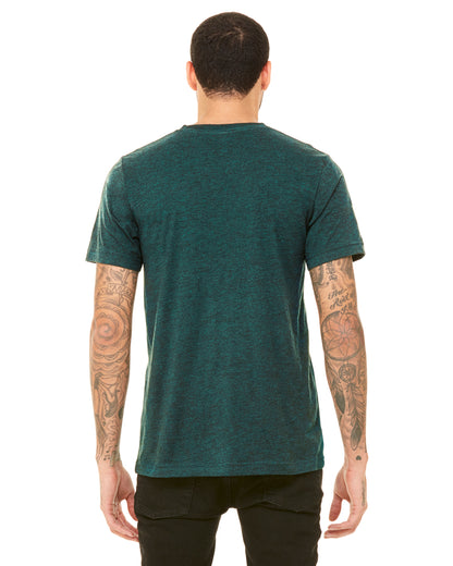 Unisex Triblend V-Neck T-Shirt - Emerald Triblend