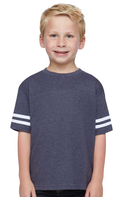 Toddler Football T-Shirt - Vintage Navy / Blend White