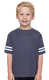 Rabbit Skins 3037 - Toddler Football T-Shirt - Vintage Navy / Blend White