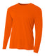 A4 NB3165 - Youth Long Sleeve Cooling Performance Crew Shirt - Safetyorange