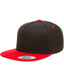 Yupoong Y6007 - Unisex 5-Panel Cotton Twill Snapback Cap - Black / Red