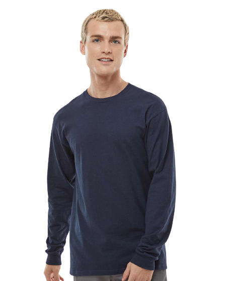 Unisex Heavyweight Long Sleeve Tee - Navy