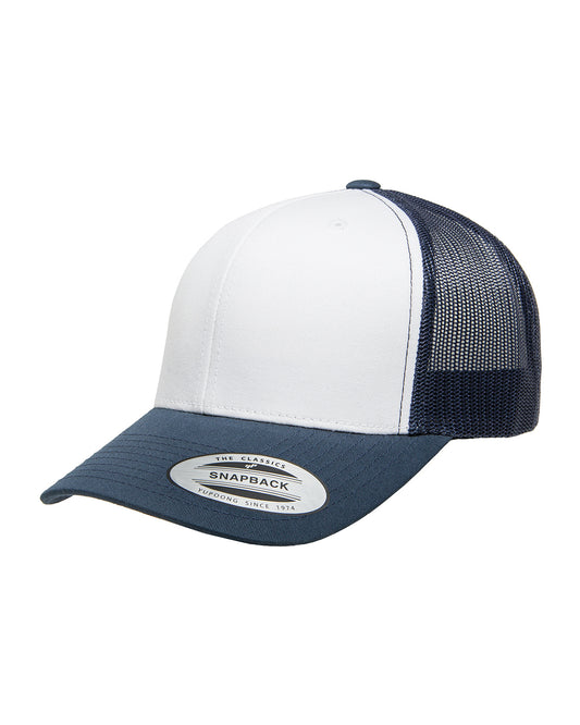 Unisex Retro Trucker Cap - Navy / White / Navy