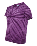 Youth Cyclone Vat-Dyed Pinwheel Short Sleeve T-Shirt - Purple