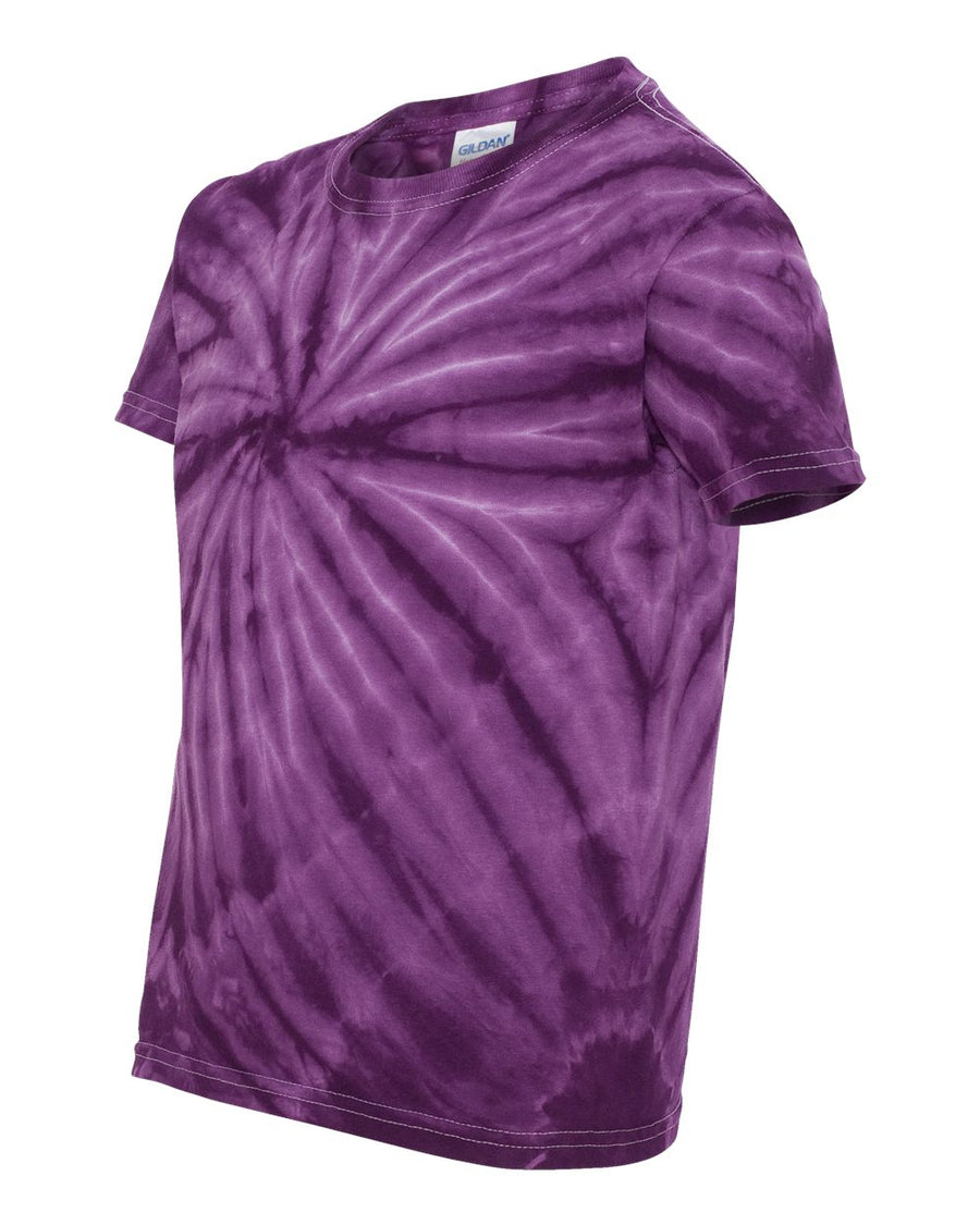 Youth Cyclone Vat-Dyed Pinwheel Short Sleeve T-Shirt - Purple