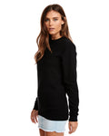 Unisex Inspired Dye Long-Sleeve Crew with Pocket - Black