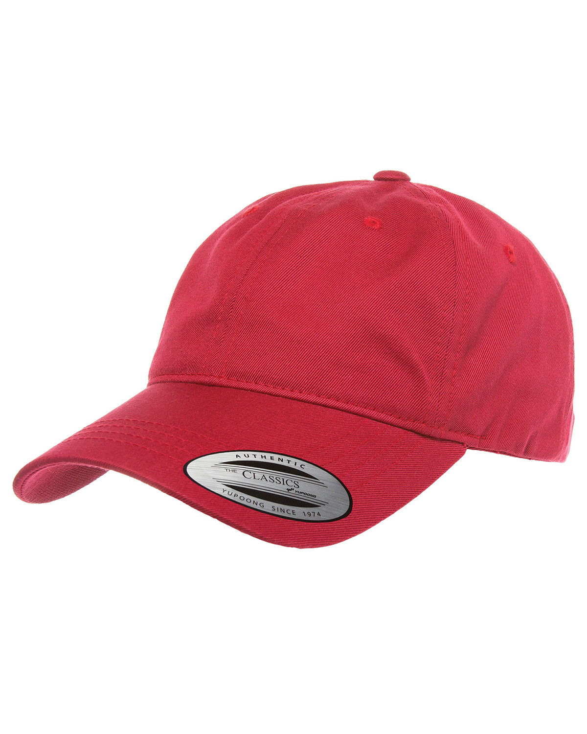 Unisex Low-Profile Cotton Twill Dad Cap - Cranberry
