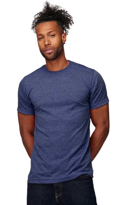 Unisex Poly-Rich Tee - Heather Royal