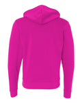 Unisex Poly-Cotton Sponge Fleece Full-Zip Hoodie - Neon Pink