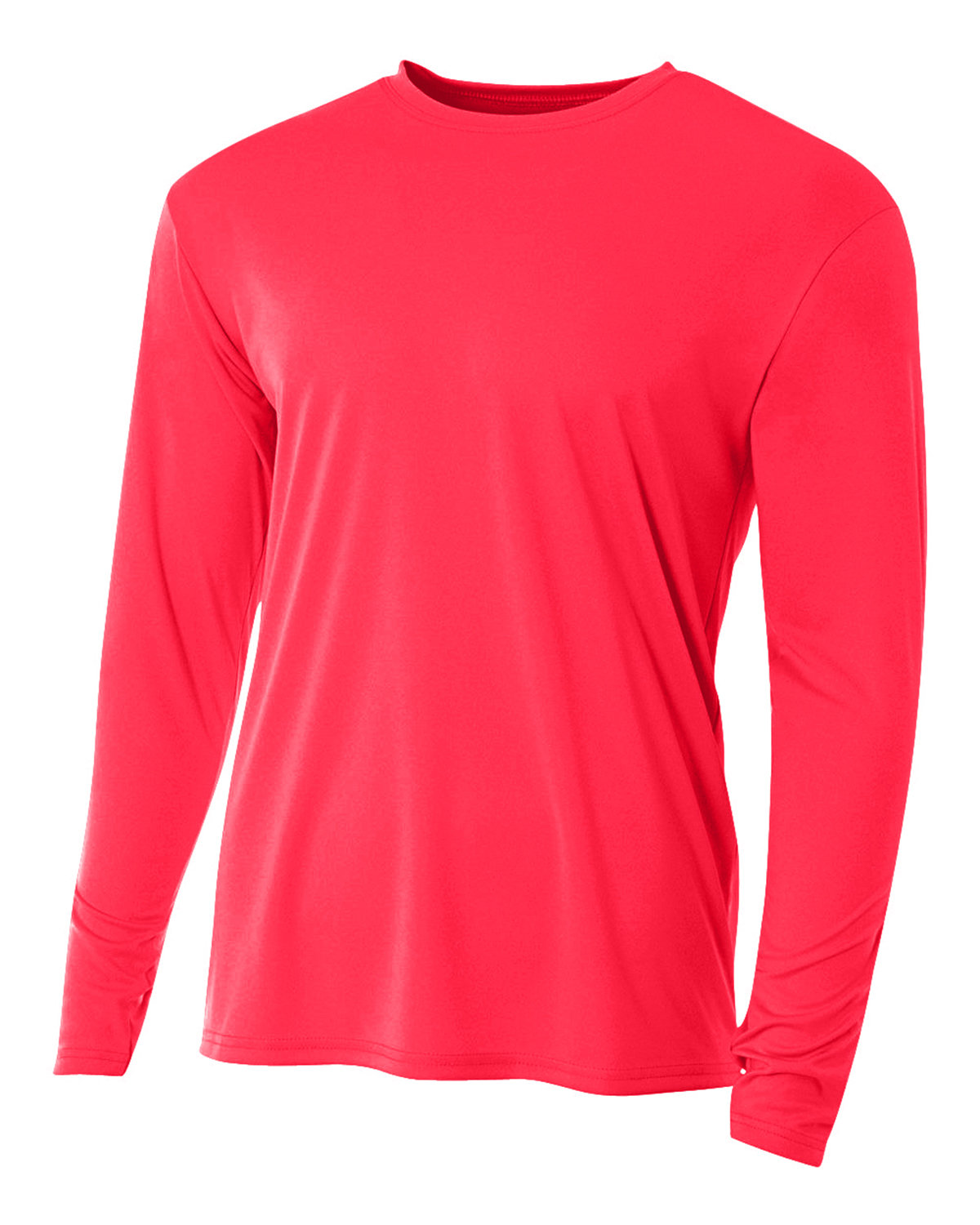 Men's Cooling Performance Long Sleeve T-Shirt - Coral
