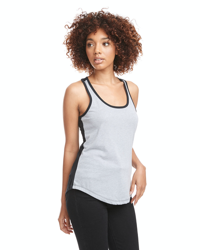 Women's Ideal Colorblock Racerback Tank - Heather Gray / Black