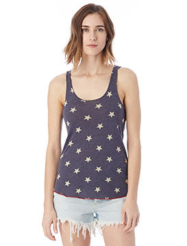 Women's Meegs Printed Racerback Eco-Jersey™ Tank - Stars