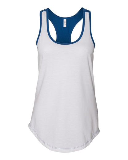 Women's Ideal Colorblock Racerback Tank - White / Royal