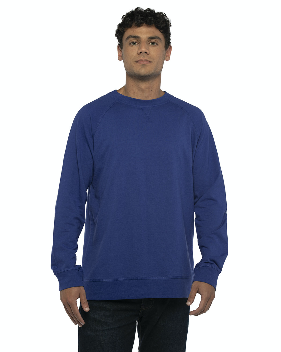 Unisex French Terry Raglan Crew - Royal