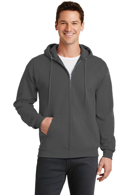 Unisex Core Fleece Full-Zip Hoodie - Charcoal