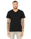 Bella + Canvas 3415C - Unisex Triblend V-Neck T-Shirt - Heather Black Triblend