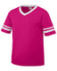 Augusta Sportswear 360 - Unisex Sleeve Stripe Jersey - Power Pink / White