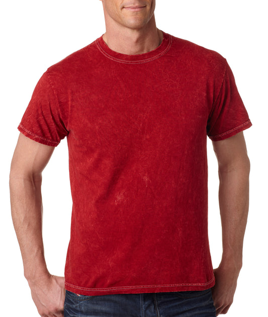 Unisex 100% Cotton Vintage Wash T-Shirt - Mineral Red