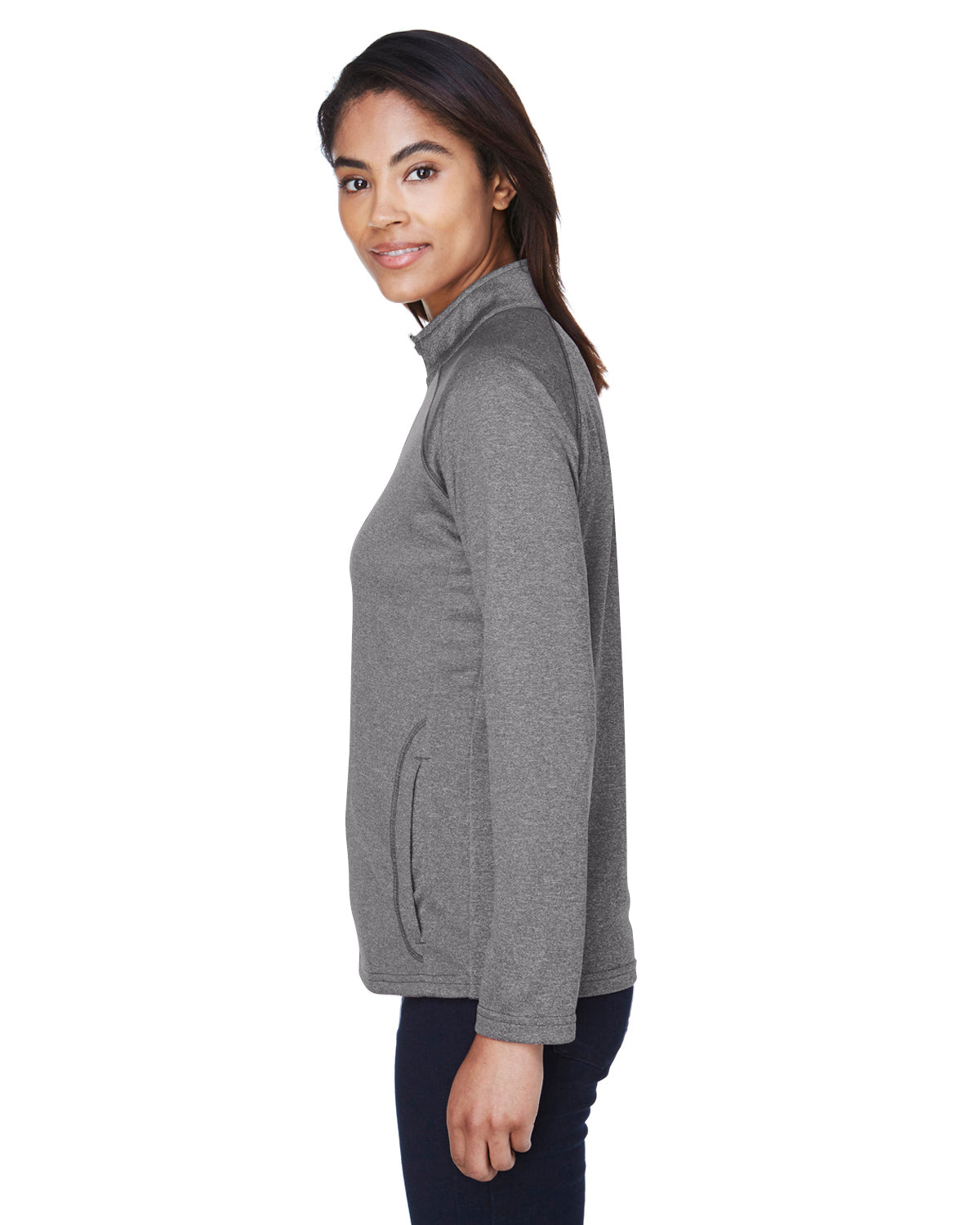 Women's Stretch Tech-Shell® Compass Quarter-Zip - Dark Gray Heather