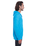 Unisex Triblend Full-Zip Jacket - Heather Caribbean Blue
