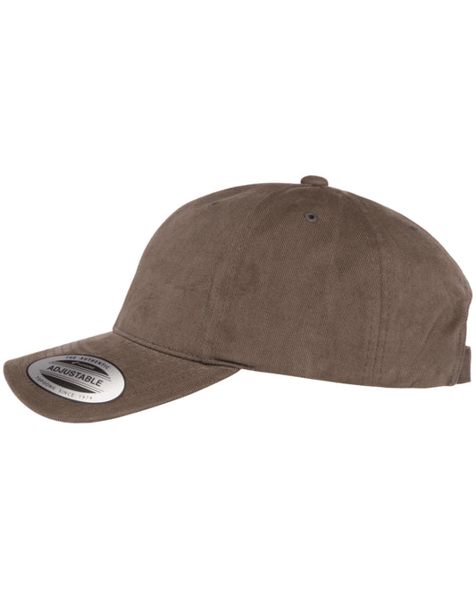 Unisex Brushed Cotton Twill Mid-Profile Cap - Dark Gray