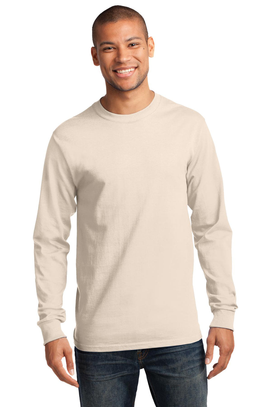 Unisex Long Sleeve Essential Tee - Natural