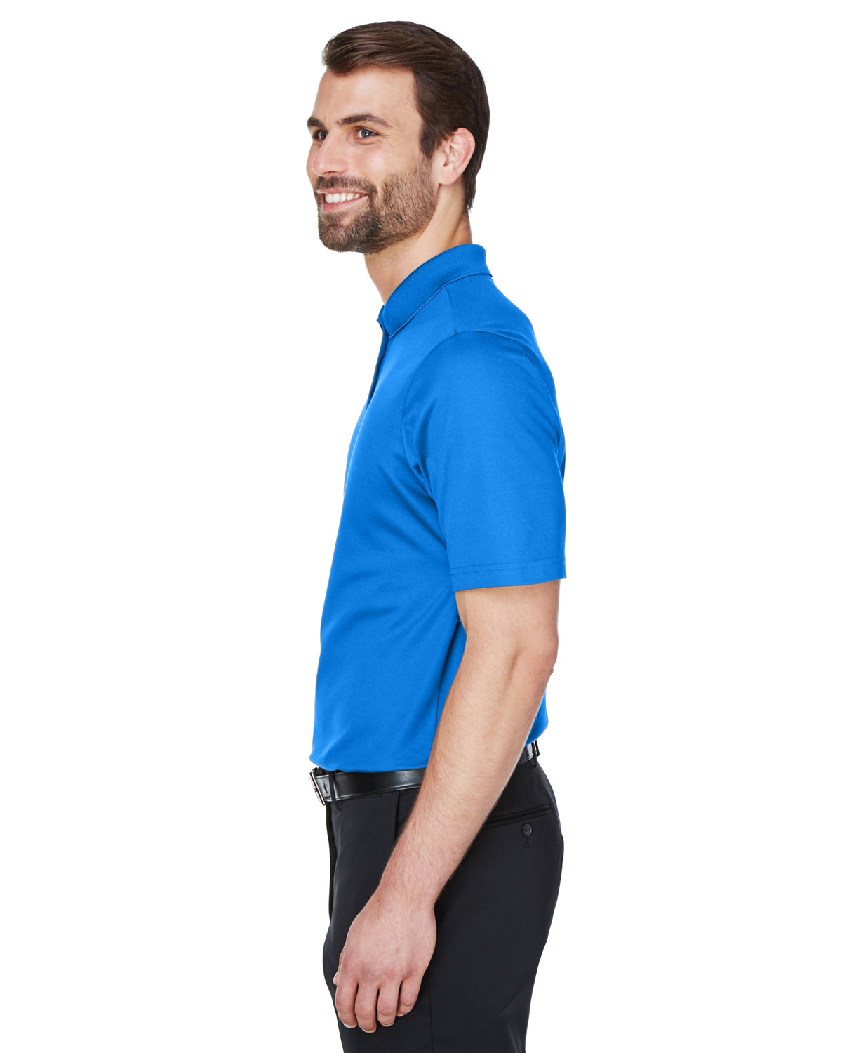 CrownLux Performance™ Men's Plaited Polo - True Royal