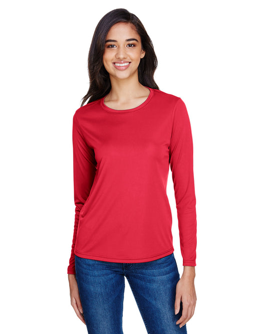 Women's Long Sleeve Cooling Performance Crew Shirt - Scarlet