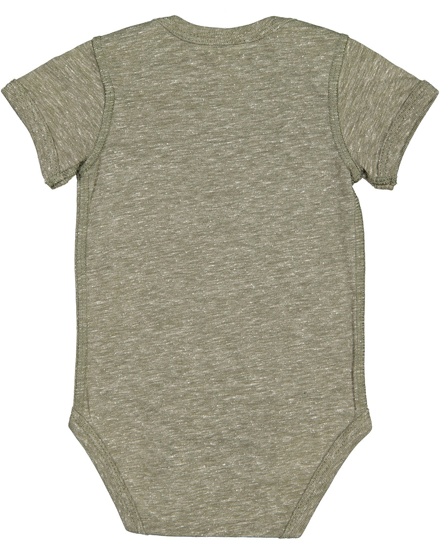 Infant Harborside Melange Bodysuit - Military Green Melange
