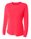 A4 NW3002 - Women's Long Sleeve Cooling Performance Crew Shirt - Coral