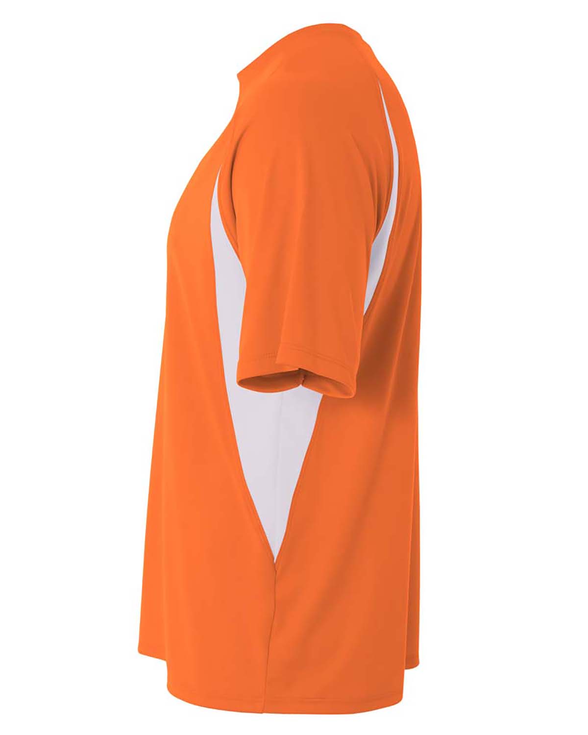 Men's Cooling Performance Color Blocked T-Shirt - Orange / White