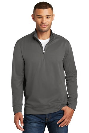Unisex Performance Fleece 1/4-Zip Pullover Sweatshirt - Charcoal