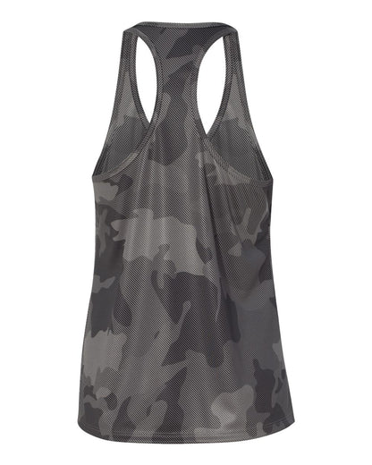 Women's Performance Racerback Tank - Sport Graphite Laser Camo